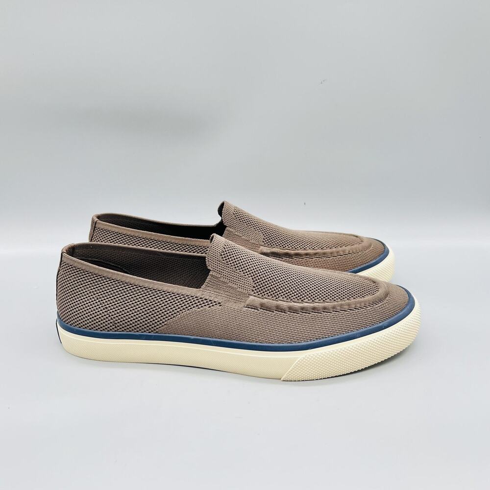 Sperry Shoes Mens 10 Brown Knit Mesh Fly Bridge Slip On Casual Sneakers Comfort